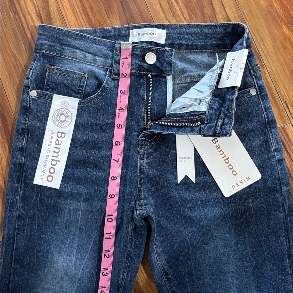 Bamboo super soft rayon jeans, size 1, NWT. - Picture 6 of 9